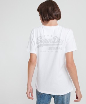 Superdry Vintage Logo Organic Cotton Heritage Női Pólók Fehér | YBRSD0574